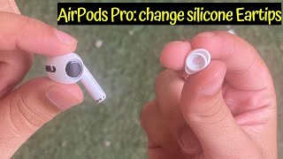 AirPods Pro Eartip Replacement in 2025 Pull Off amp Change EarTip Extra Small amp Large [upl. by Thagard409]