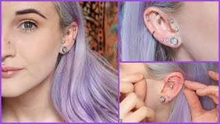 Changing My Piercings  3 Rings 1 Hole [upl. by Nylimaj]