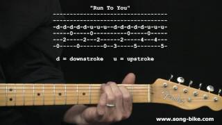 quotRun To Youquot by Bryan Adams  365 Riffs For Beginning Guitar [upl. by Ailedamla]