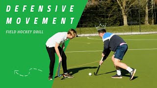 Field Hockey Drill  Defensive movement training  Ft Eddie Way [upl. by Guevara]