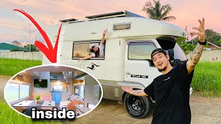 CAMPER VAN TOUR Sasakyan na BAHAY ang Loob  Geo Ong [upl. by Gertrud]