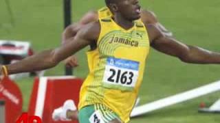 Olympics 08 Bolt Sets World Record Wins 100 [upl. by Anehsak]