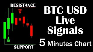 BTC USD Live Trading Signals  5 Minutes Chart  Bitcoin Live Buy and Sell Indicator  001 [upl. by Dierolf]