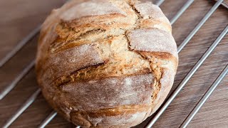 Pâine de casă fără frământare rețeta Savori Urbane No knead homemade bread [upl. by Mufinella]