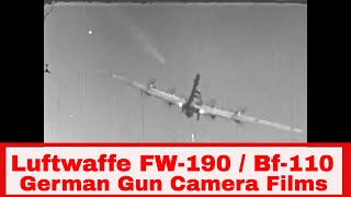 LUFTWAFFE FW190 and BF110 FIGHTER KILLS GUN CAMERA FILMS 1944 43724 [upl. by Anum931]