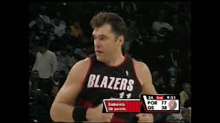 Throwback Arvydas Sabonis Near Perfect Game 32 PTS 92 FG 10 REBS 6 BLKS [upl. by Sauveur]