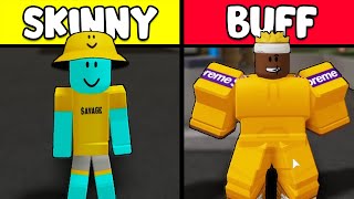 How to get SKINNY or BUFF in DA HOOD Roblox  FAST and EASY [upl. by Urissa]