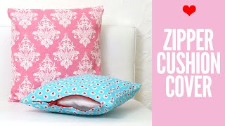 Zippered Cushion Covers for Beginners  Easy Tutorial [upl. by Etteb]