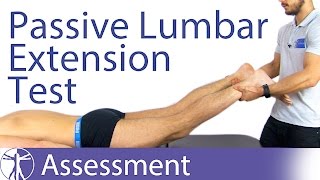 Passive Lumbar Extension Test PLET  Lumbar Instability [upl. by Alver]