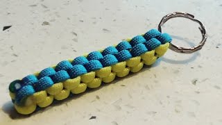 How To Make A Crown Sinnet Box Knot Paracord Keychain [upl. by Attaymik]