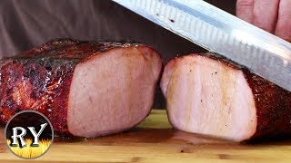 Smoking Pork Loin  Start To Finish On The Weber Kettle [upl. by Wolfgram706]