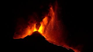 Mount Etna Italy live eruption 23022021 [upl. by Mines]