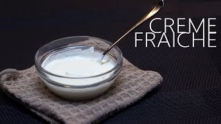 Creme Fraiche  Simple Homemade Sour Cream Recipe [upl. by Oirram]