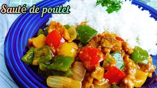 Sauté de Poulet aux Poivrons  Facile et rapide  Quick and Easy Chicken Stir Fry [upl. by Aeneg]