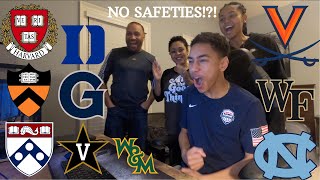 COLLEGE DECISION REACTIONS 2021 IVYs Duke Vanderbilt Georgetown UVA Wake Forest UNC WampM [upl. by Altheta]