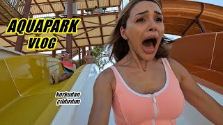 AQUAPARK VLOG KORKUDAN ÇILDIRDIM [upl. by Neerac]