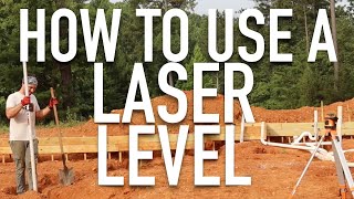 How to use a Johnson Rotary Laser Level  Building Tips for DIY SEPTIC amp Foundation leveling [upl. by Gylys439]