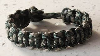 Easy Paracord  The Classic Cobra Weave Survival Bracelet Without Buckle [upl. by Weslee47]