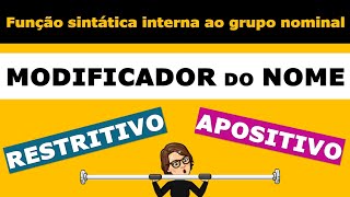 Funções sintáticas  Modificadores do nome [upl. by Grimaud]