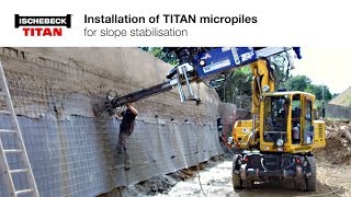 Permanent shotcrete stabilisation with TITAN micropiles [upl. by Nirej]