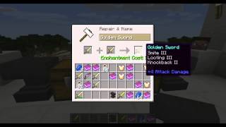 Minecraft 18 Enchantment Book Tutorial How to use books and anvils [upl. by Ssur]