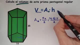 Volumen de un prisma pentagonal [upl. by Aelegna]