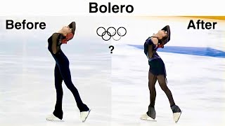 Kamila Valieva  Bolero 5 months difference Improvements Камила Валиева Болеро [upl. by Ardried]