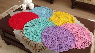 Individuales de Mesa Tejidos a Crochet [upl. by Lleksah]