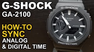 Gshock GA 2100  Adjusting watch hands [upl. by Neffirg]