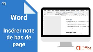 Comment faire une note de bas de page sur Word [upl. by Yasmeen823]