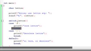 LANGAGE C  21  Linstruction switch [upl. by Toscano]