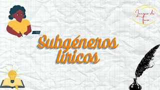 Subgéneros líricos o poéticos [upl. by Atteloj799]