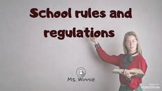 School rules and regulations  Grade 1  2  3 [upl. by Alleul]