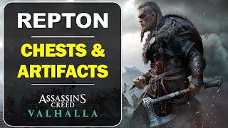 Repton Treasure Chests Artifacts Wealth Locations  Assassins Creed Valhalla Collectibles Guide [upl. by Dagmar201]