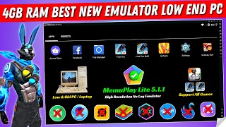 New Memu Play Lite Best Emulator For Free Fire Low End PC  MemuPlay Best Version For 4GB Ram PC [upl. by Emilia]