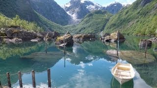 Sundal Norway featuring the traditional Sundal Gjestiveri and the stunning Lake Bondhusvatnet [upl. by Ileyan]