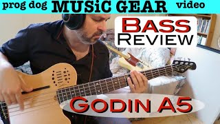 Godin A5 Fretted Bass Guitar Review and Demo [upl. by Forelli93]