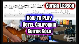 Hotel California solo guitar lesson [upl. by Enaek]