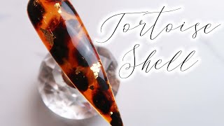 Easy Tortoise Shell Nail Art Tutorial  Gel Polish [upl. by Alla]