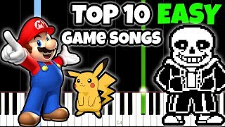 Top 10 Game Songs to Play on Piano Easy Piano Tutorial [upl. by Knowland535]