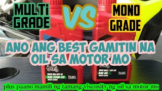 mono grade vs multi grade na oil [upl. by Dymphia]