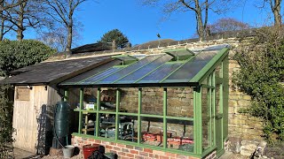 Wooden lean to greenhouse build Part 3 [upl. by Lorry537]