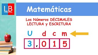 Los Números DECIMALES LECTURA y ESCRITURA ✔👩‍🏫 PRIMARIA [upl. by Noxid]