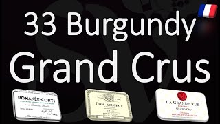 The 33 Grand Cru Wines from Burgundy  Complete List  French Pronunciation [upl. by Ayekat861]