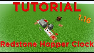 How to make a Redstone Hopper Clock  Minecraft 116 [upl. by Pals520]