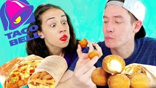 TASTING TACO BELL BREAKFAST FOODS W MIRANDA SINGS [upl. by Niwle]