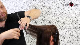 Haircut Tutorial  How to Cut Layers  TheSalonGuy [upl. by Hamrah803]