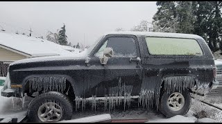 Removing a trucks ice shell 4k [upl. by Naraj186]