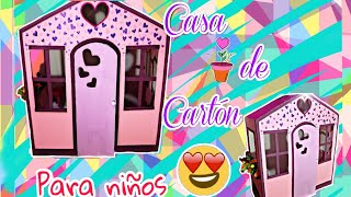 🏠CASITA DE CARTON PARA NIÑOS 👧👦❤ [upl. by Dyrraj]