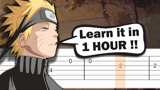 Naruto  Sadness and Sorrow  EASY Guitar tutorial TAB [upl. by Atneciv]